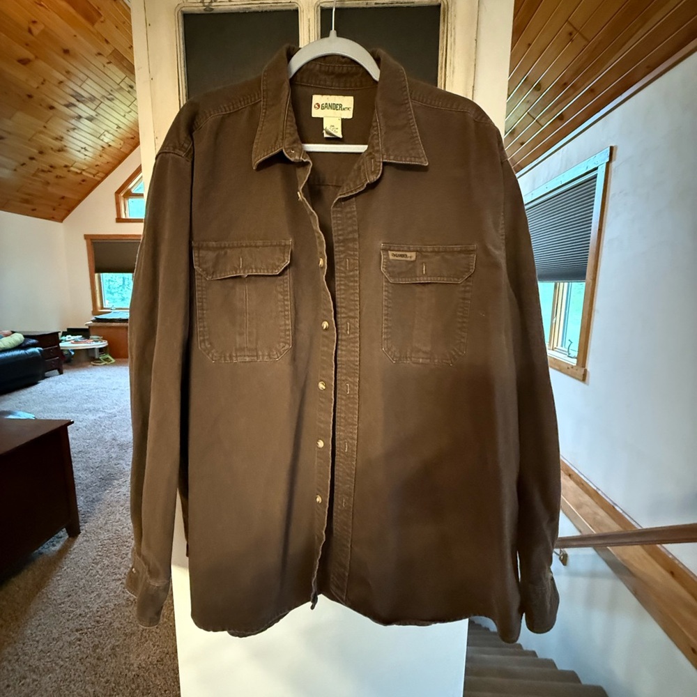 Gander Mountain Heavy Weight Men's Brown Flannel - Men's Size 2XL